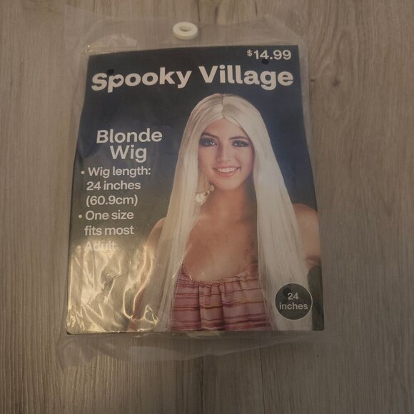 Halloween 24" Long Blonde Wig - Brand New - Picture 1 of 4
